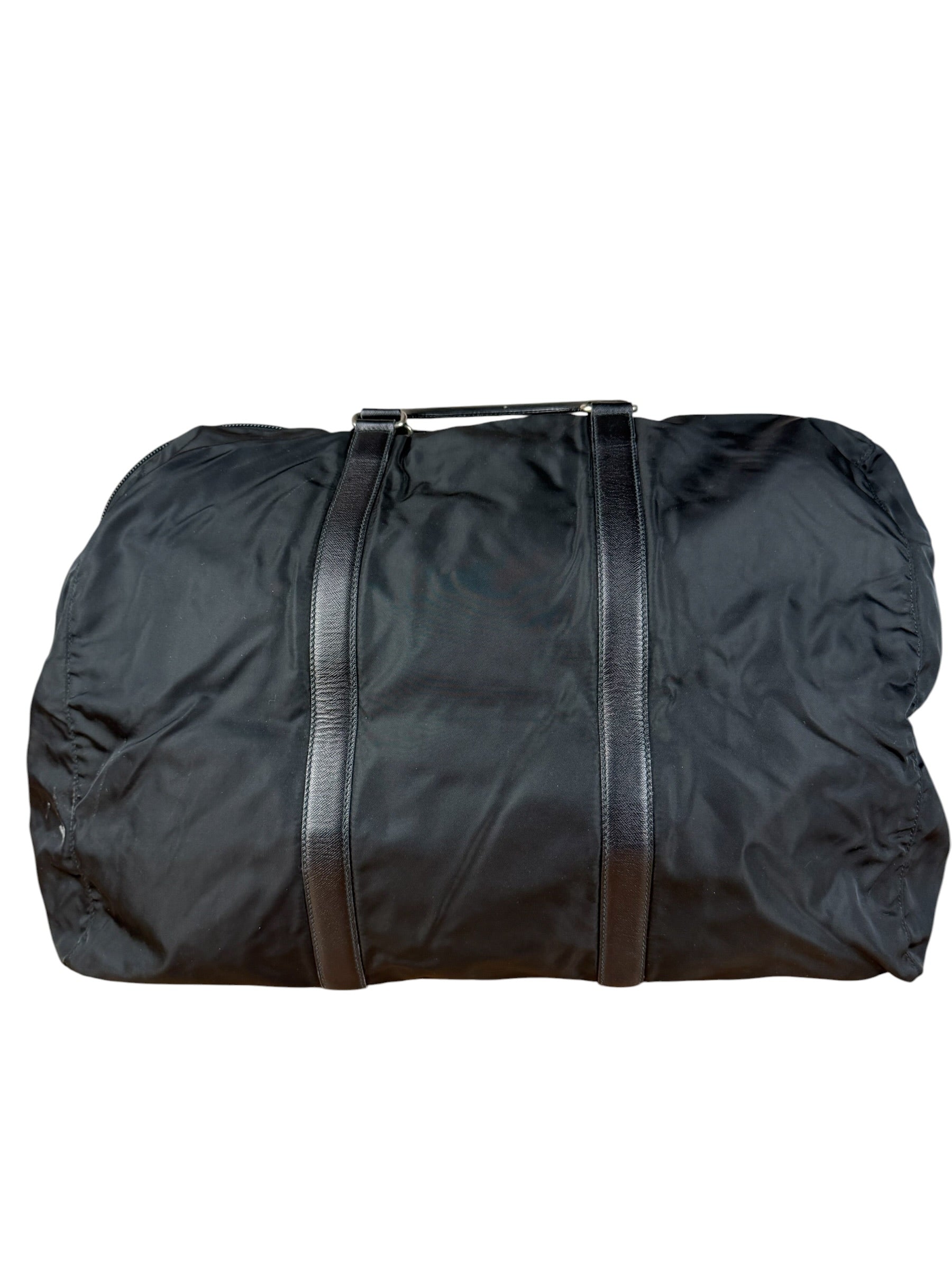 Prada Black Nylon Saffiano Travel Bag