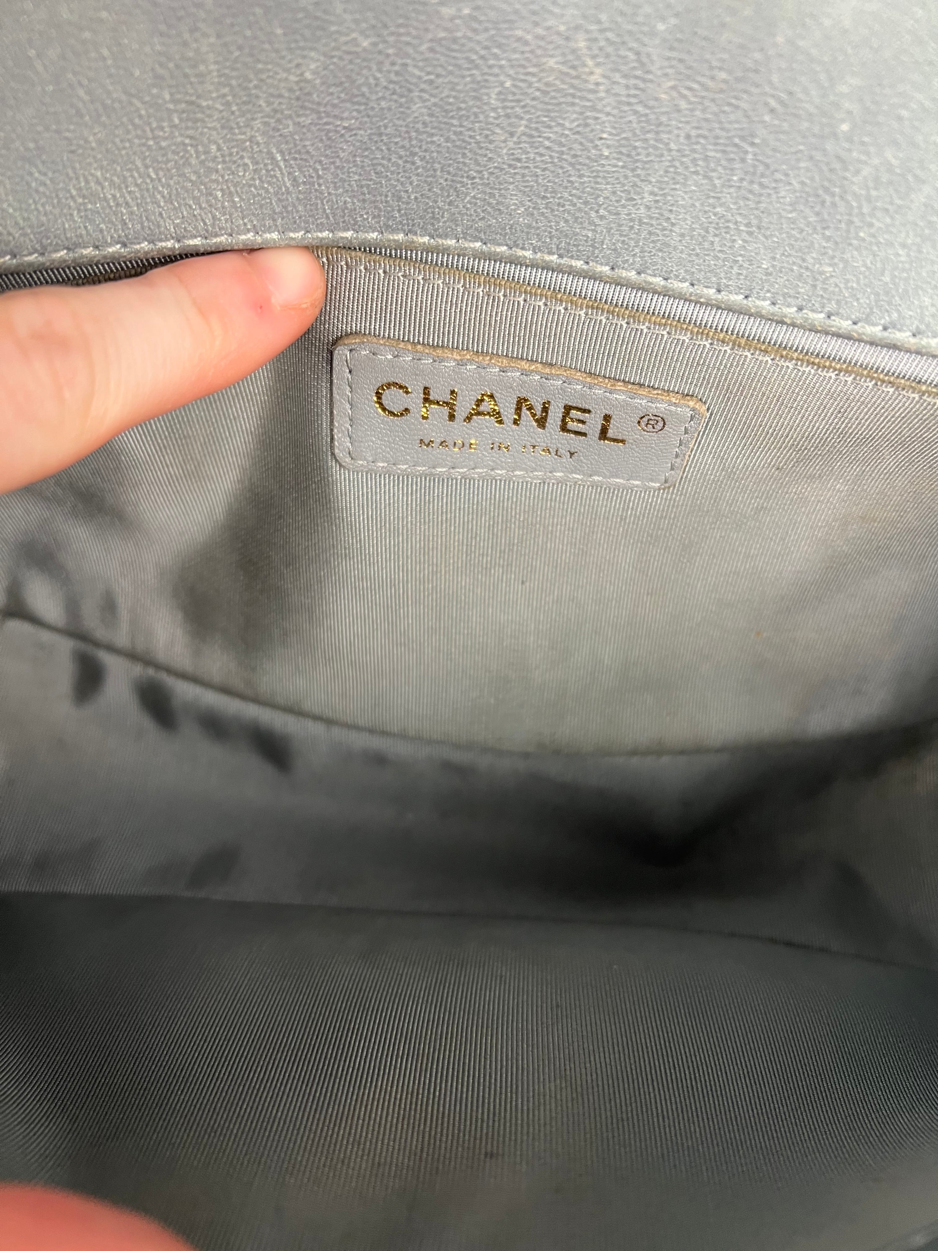 Chanel Medium Quilted Iridescent Boy Bag