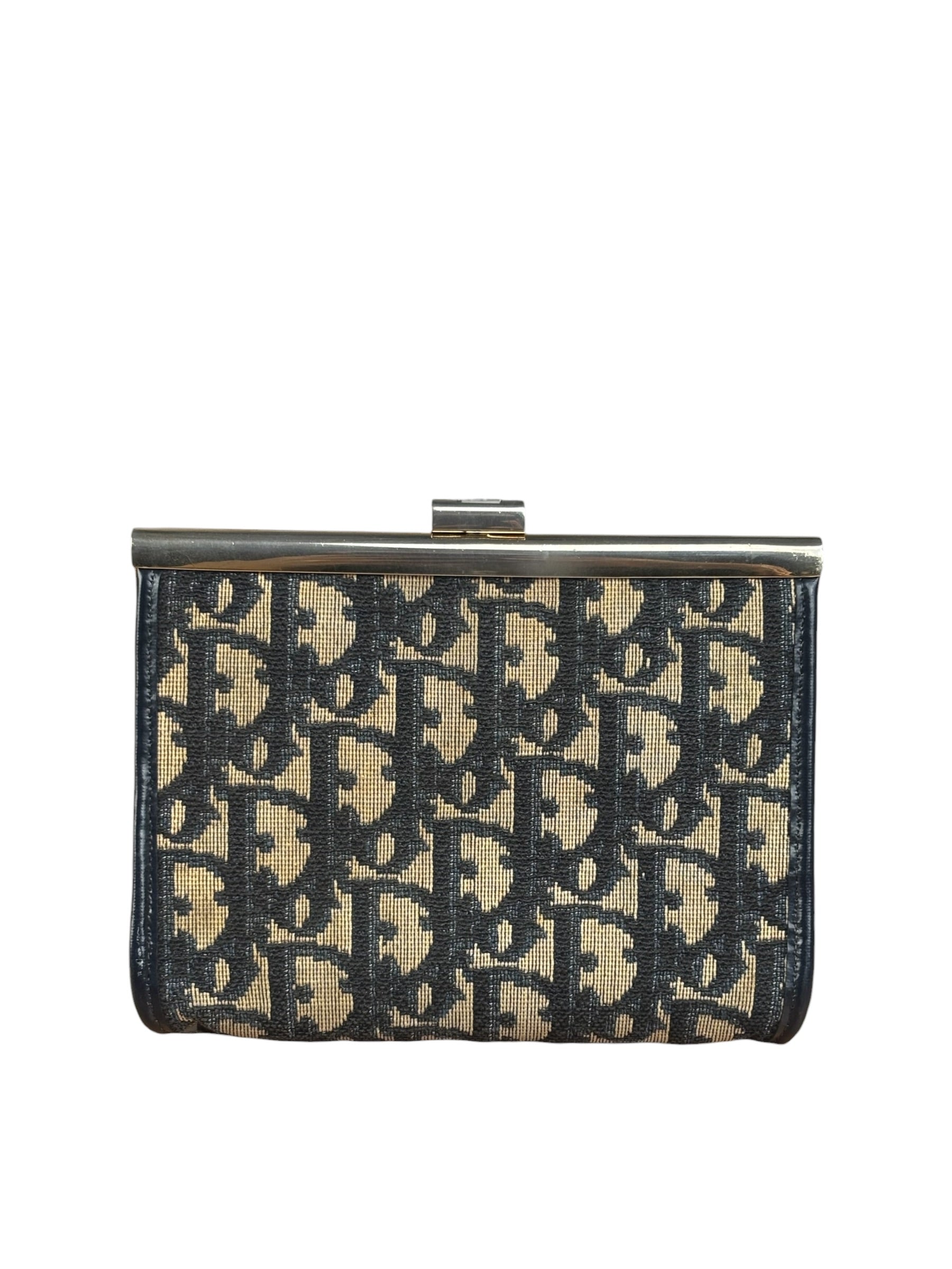 Christian Dior Vintage Diorissimo Oblique Kisslock Clutch