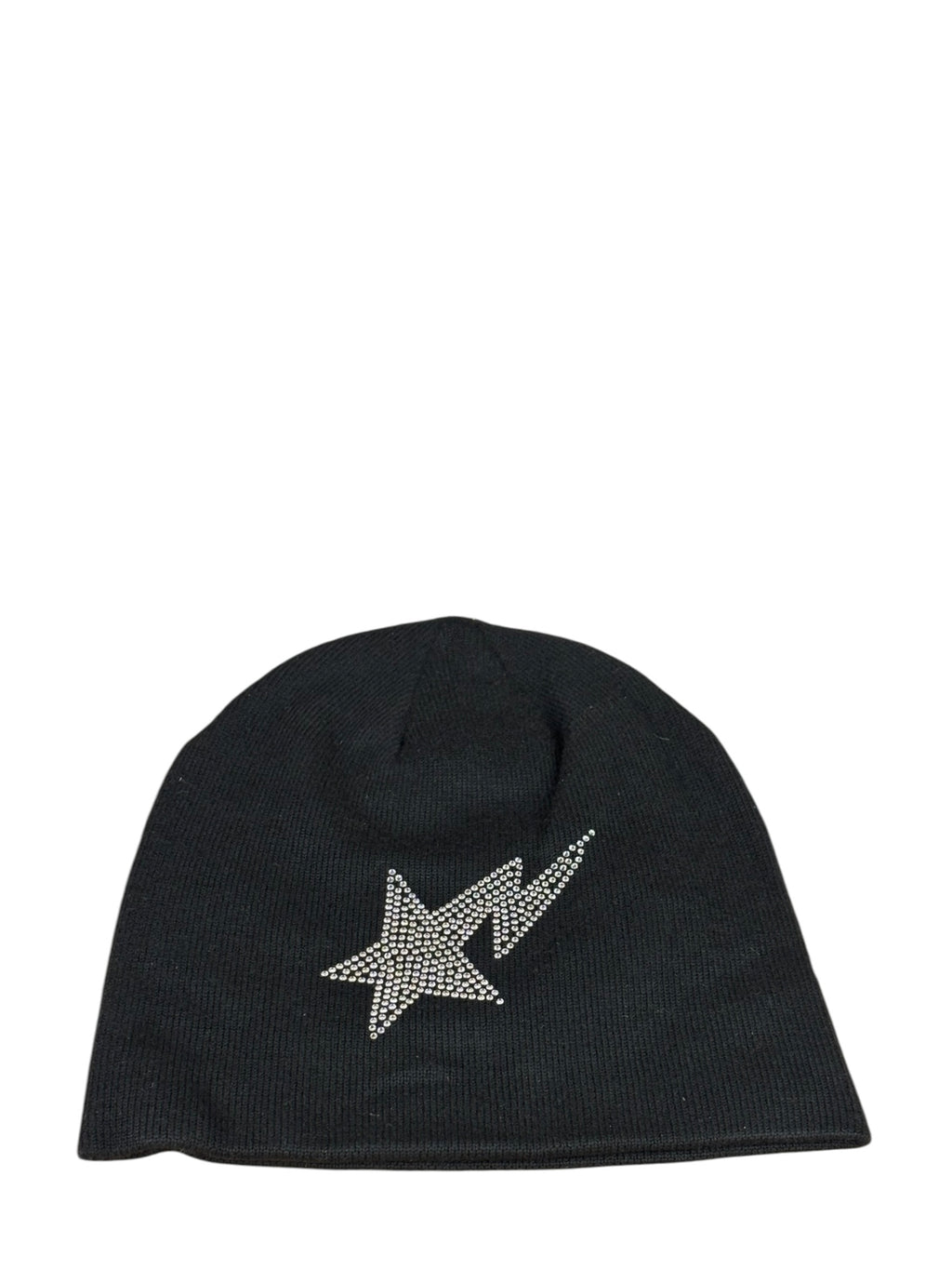 Crystal Stone Bape STA Logo Beanie Knit Cap Black