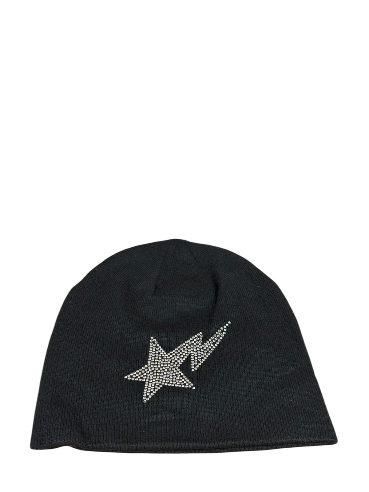 Crystal Stone Bape STA Logo Beanie Knit Cap Black