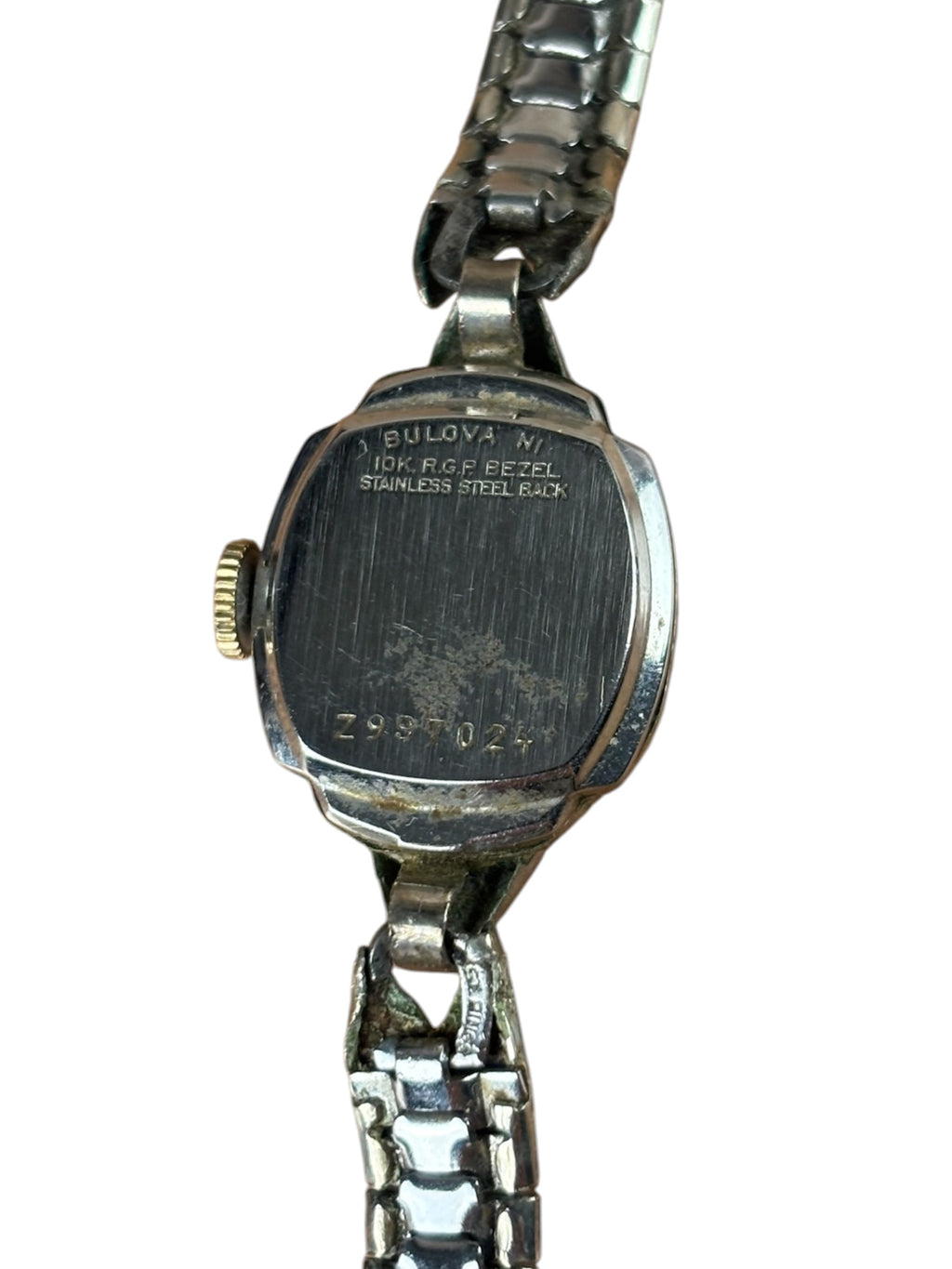 Bulova Vintage Square Dial Silver Band