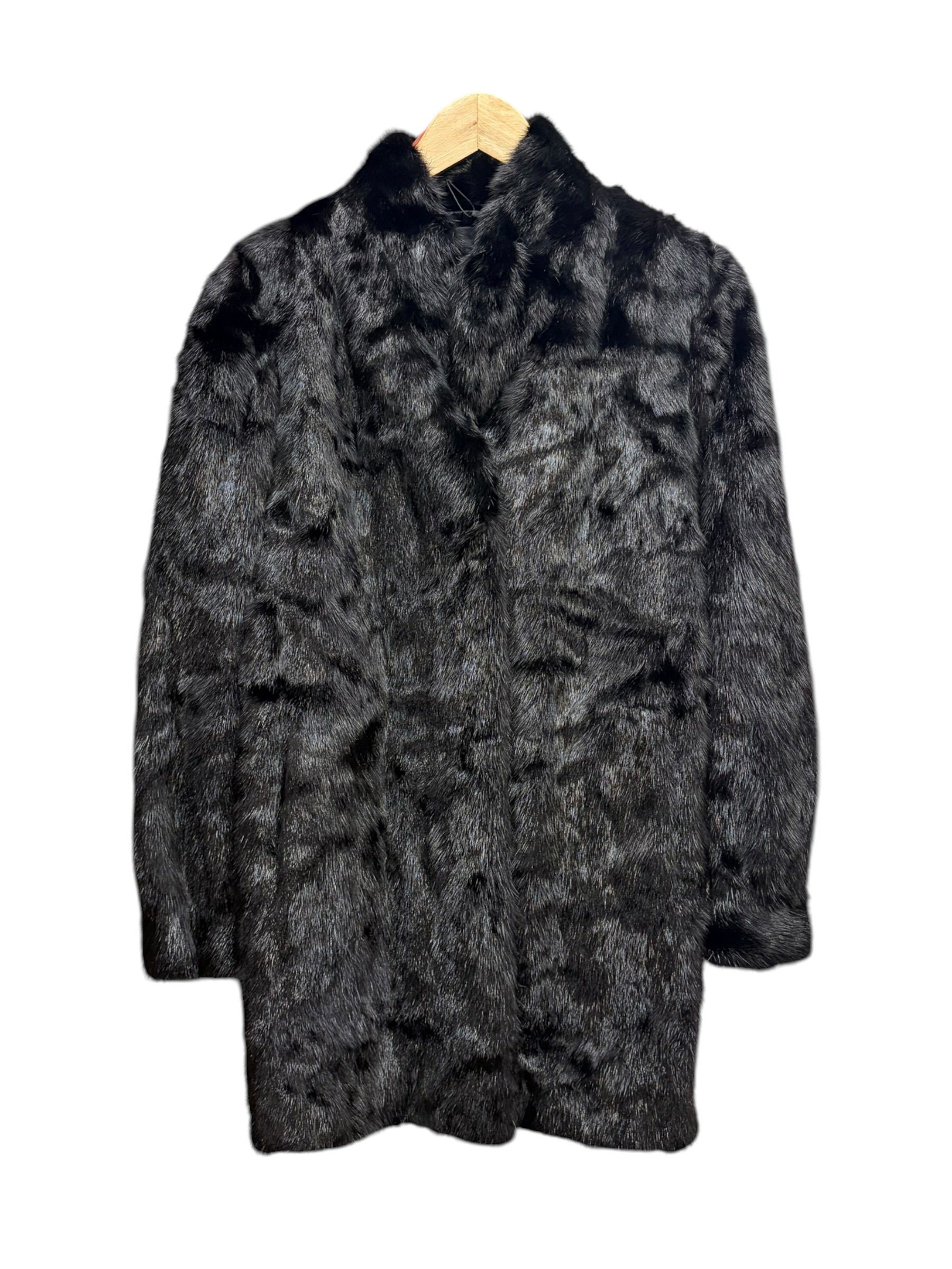 Vintage Saga Ranched Mink Black Fur Coat
