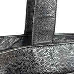Chanel Vintage Black Leather Zip Shoulder Bag - 1998