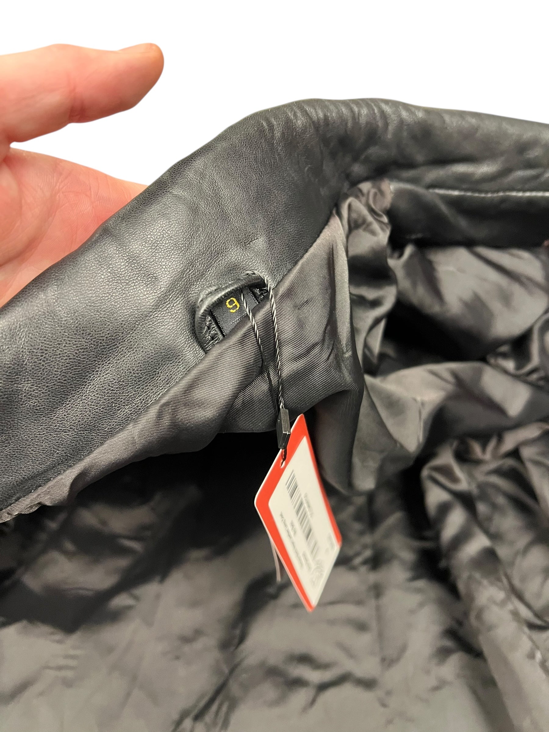 Vintage Black Vegan Leather Long Coat