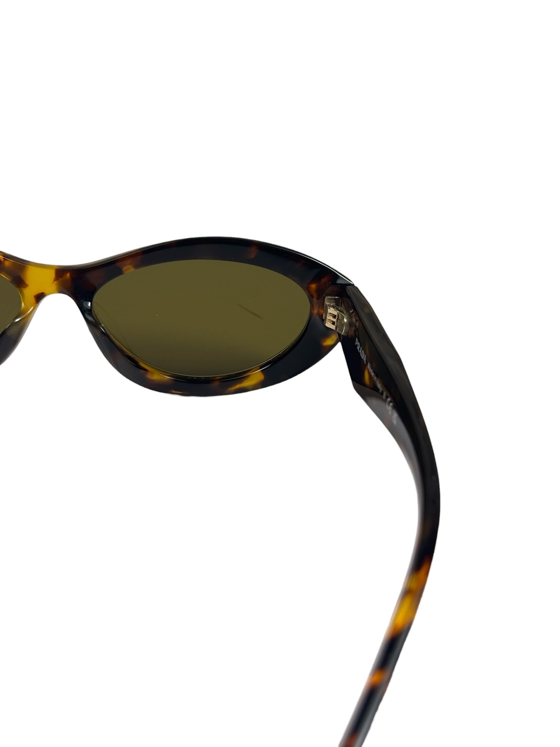 Prada Tortoise Shell Oval Sunglasses SPR 26Z-F