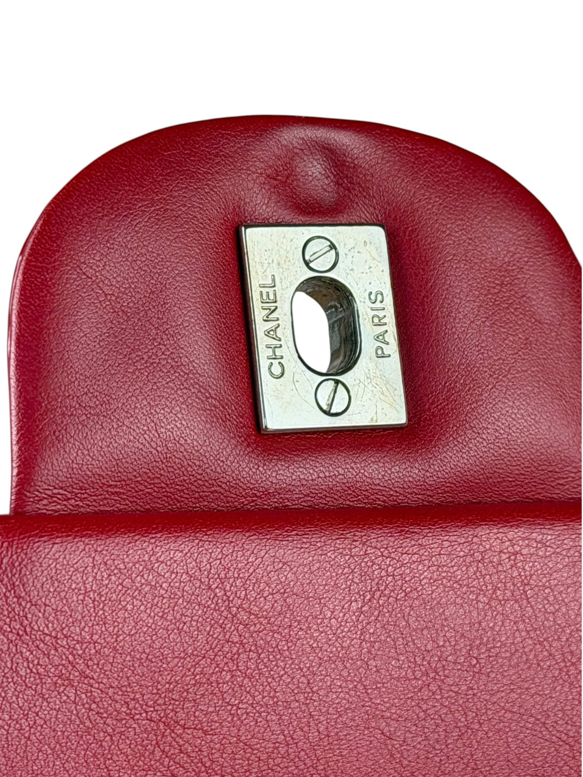 Chanel Red Patent Chevron Jumbo Flap 2010