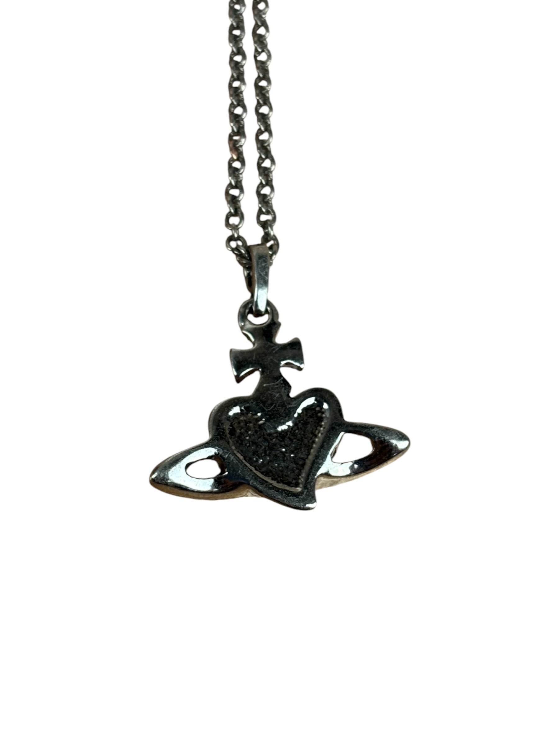 Vivienne Westwood Diamante Heart Orb Necklace