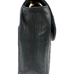 Chanel Black Quilted Lambskin Half Moon Flap 1989