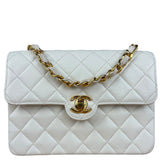 Chanel White Calfskin Square Mini Flap 1994
