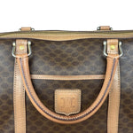Celine Brown Leather Boston Handbag