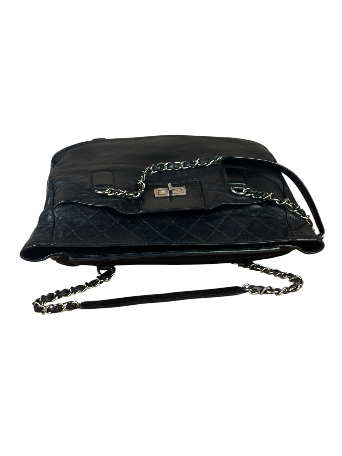 Chanel Black Quilted Leather Medium 2.55 Reissue Tote 2008