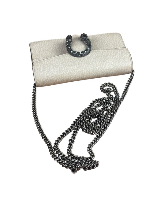 Gucci Cream Beige Leather Dionysus Super Mini Bag
