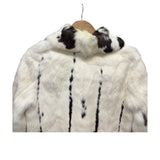 Vintage Cream/Brown Rabbit Fur Coat
