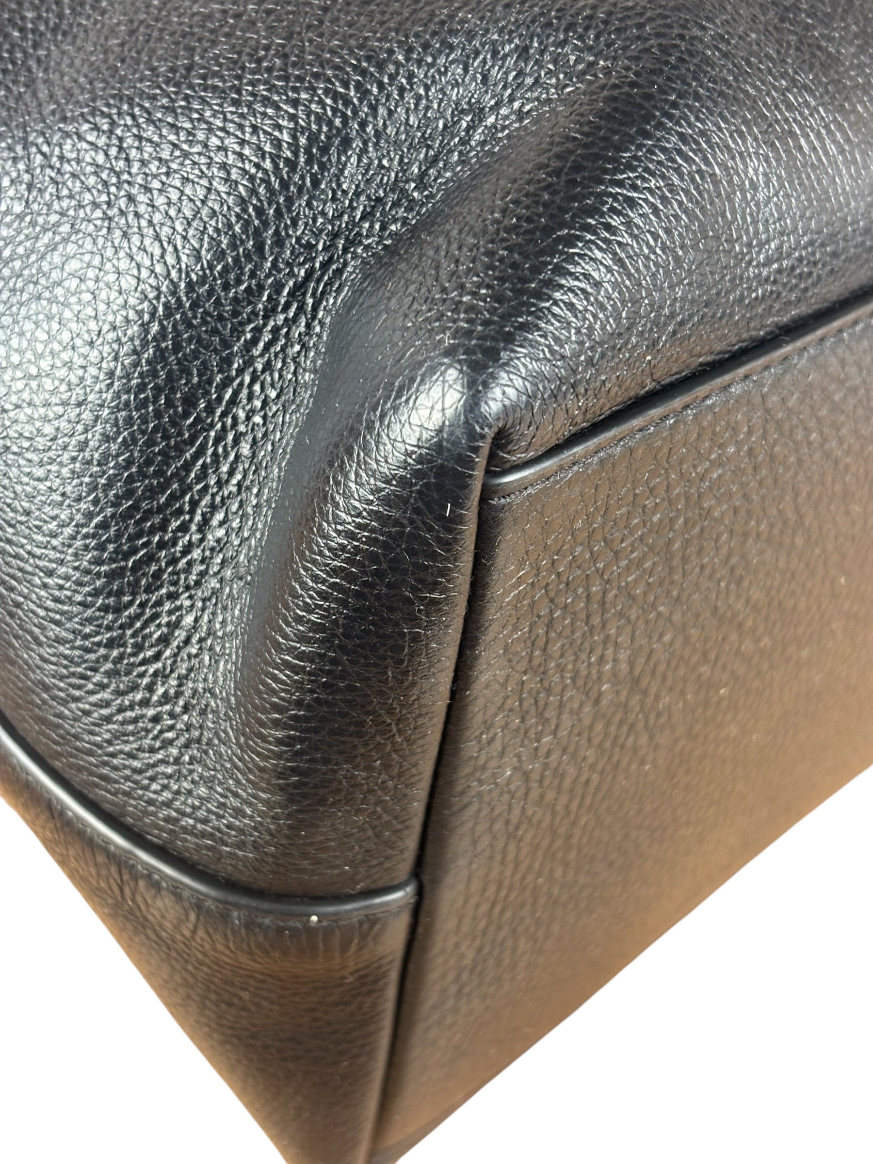 Coach Black Leather City Zip Tote Bag