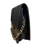 Chanel Black Diamond Stitch Lambskin Square Flap 1988