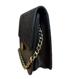 Chanel Black Diamond Stitch Lambskin Square Flap 1988