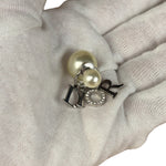 Christian Dior Pearl Spell-Out Earrings
