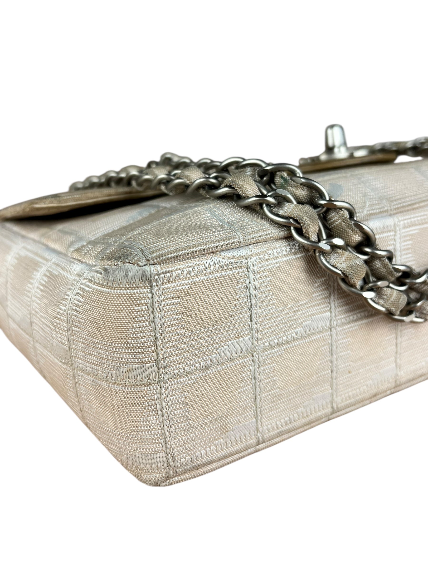 Chanel Vintage Beige Travel Line Classic Flap 2001