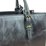 Balenciaga Black Leather papier A4 Tote Bag