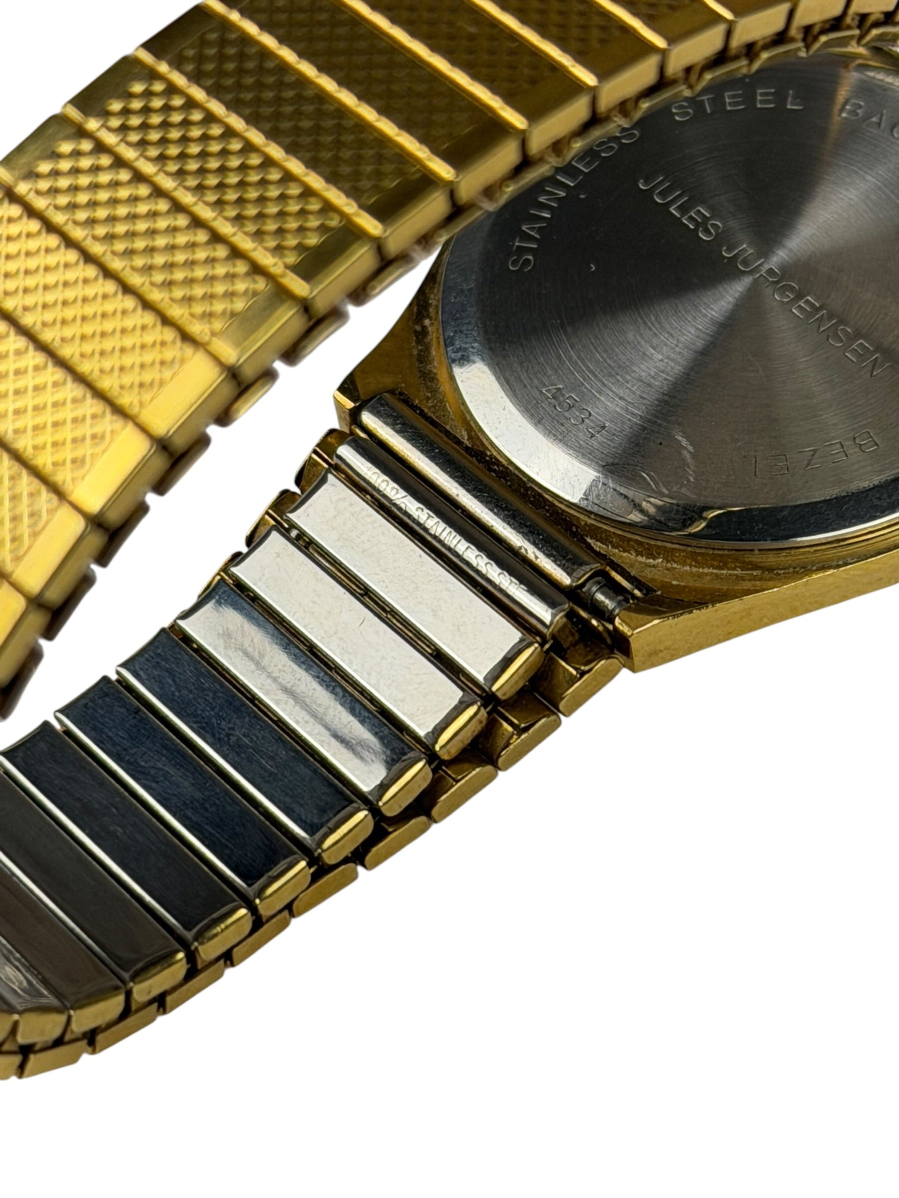 Jules Jurgensen Quartz Day Date Gold Toned Watch