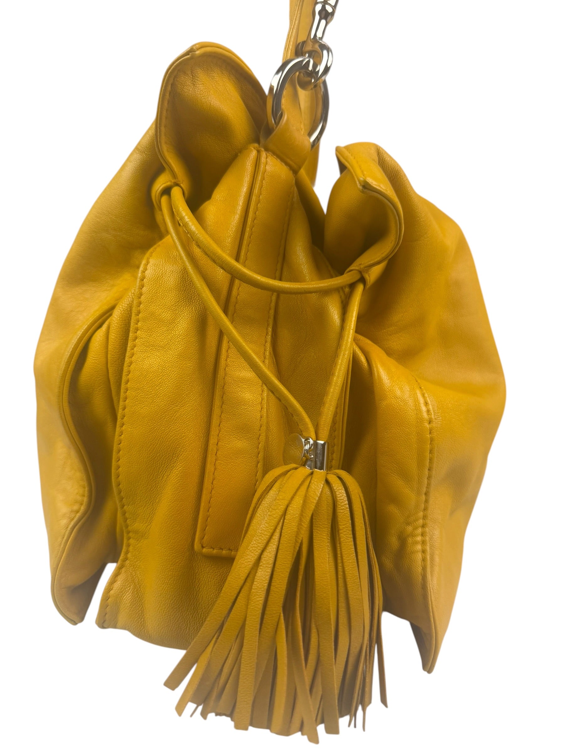 Loewe Vintage Yellow Leather Flamenco Tote Bag
