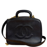 Chanel Black Caviar Leather Vanity 2Way Handbag '96-'97