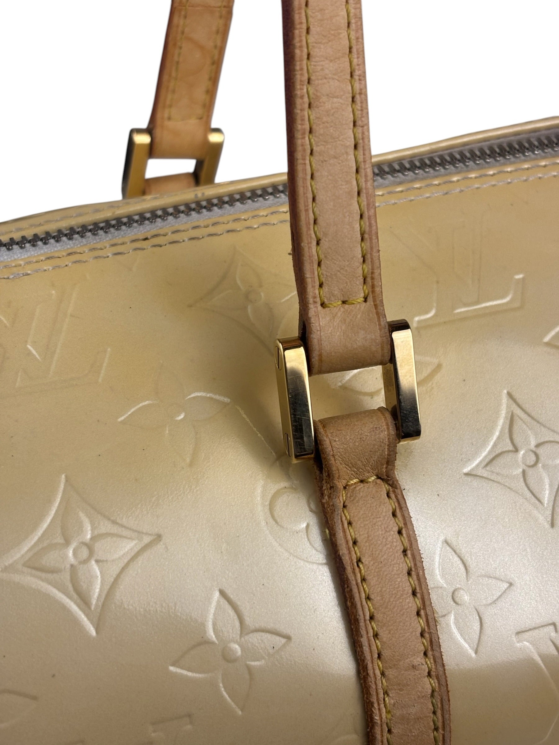 Louis Vuitton Yellow Monogram Vernis Bedford Handbag