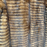 Vintage Dark Brown Stripped Mink Fur Coat