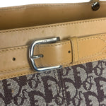 Christian Dior Cloth/Leather Trim Trotter Top Handle Tote