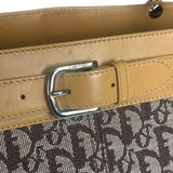 Christian Dior Cloth/Leather Trim Trotter Top Handle Tote