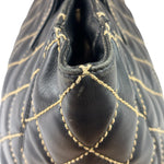 Chanel Black Leather Wild Stitch Surpique Tote 2005
