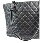 Chanel Black Quilted Calfskin Cambon Ligne Tote 2003