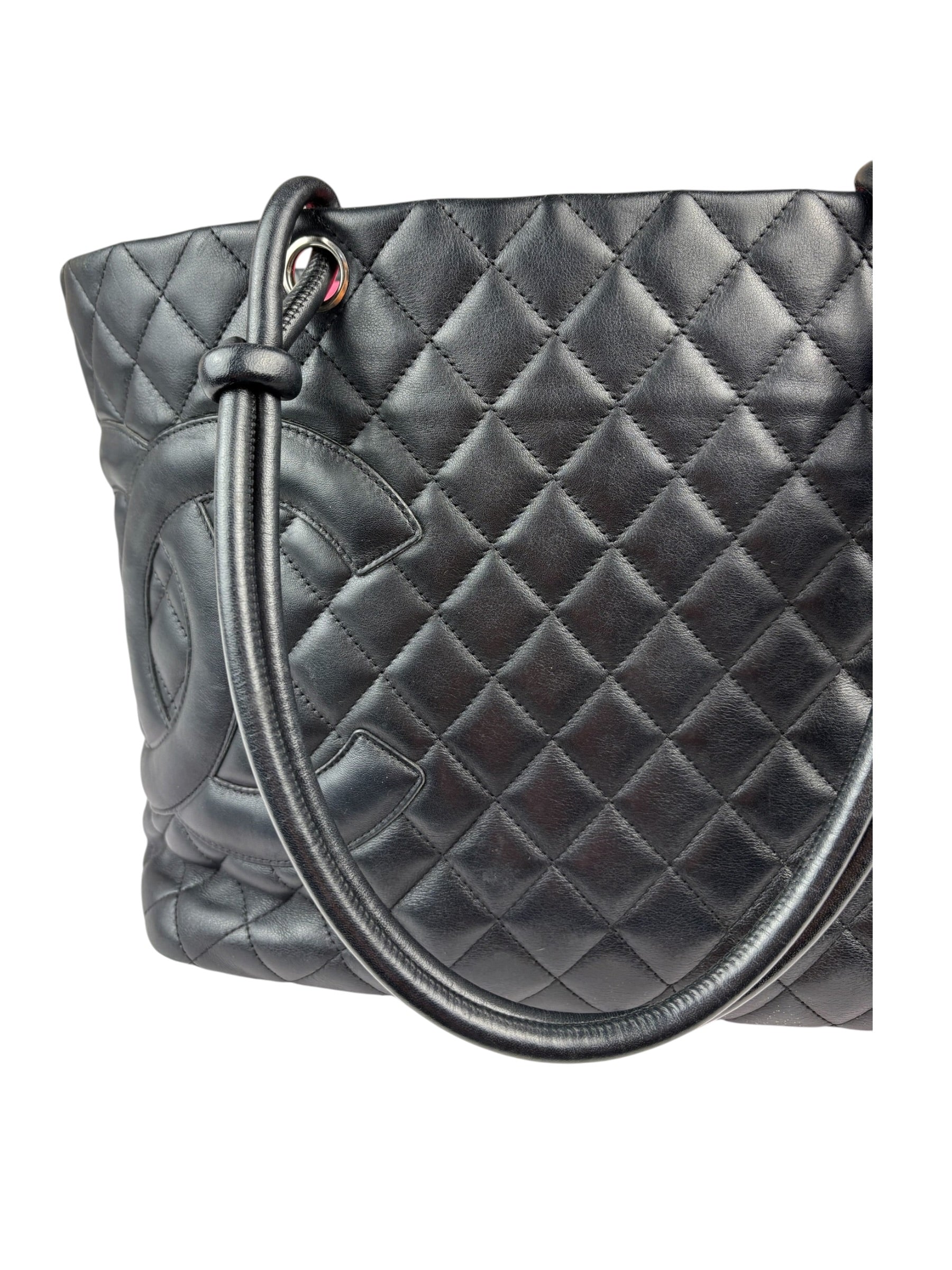 Chanel Black Quilted Calfskin Cambon Ligne Tote 2003