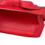 Blue Label Crestbridge Red Pebbled Leather Two-Way Bag