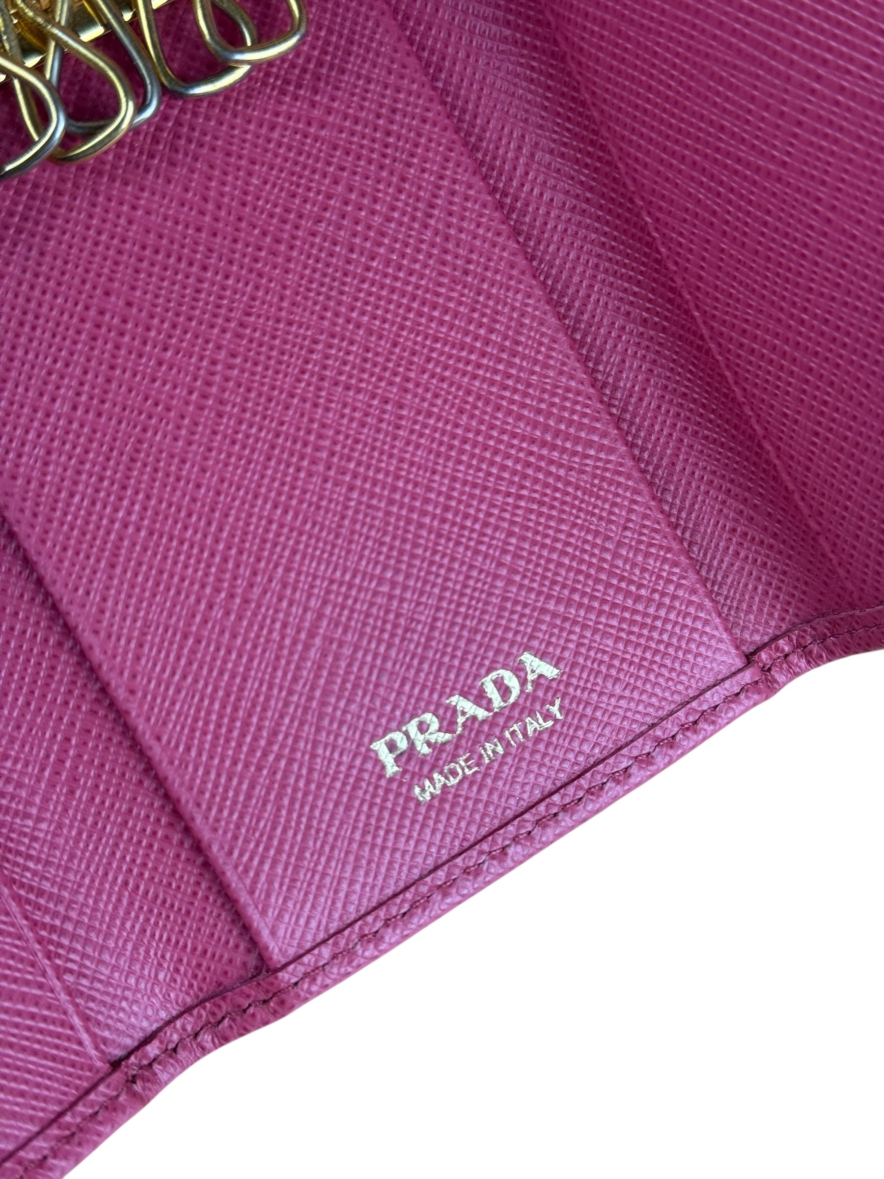 Prada Vintage Pink Compact Key Holder