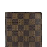 Louis Vuitton Leather Canvas Damier Ebene Wallet