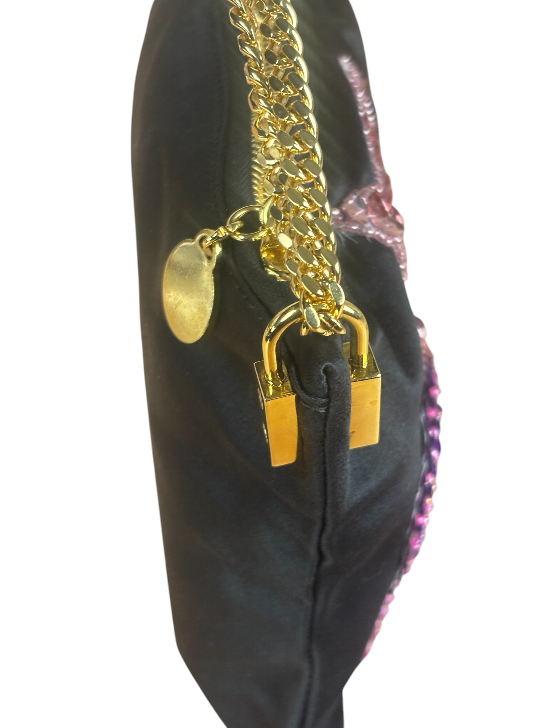 Tom Ford Black Satin Sequin Crossbody Bag