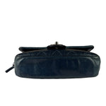 Chanel Blue Glazed Calfskin Portobello Flap Bag 2014
