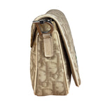 Christian Dior Beige Embroidered Trotter Flap Crossbody Bag