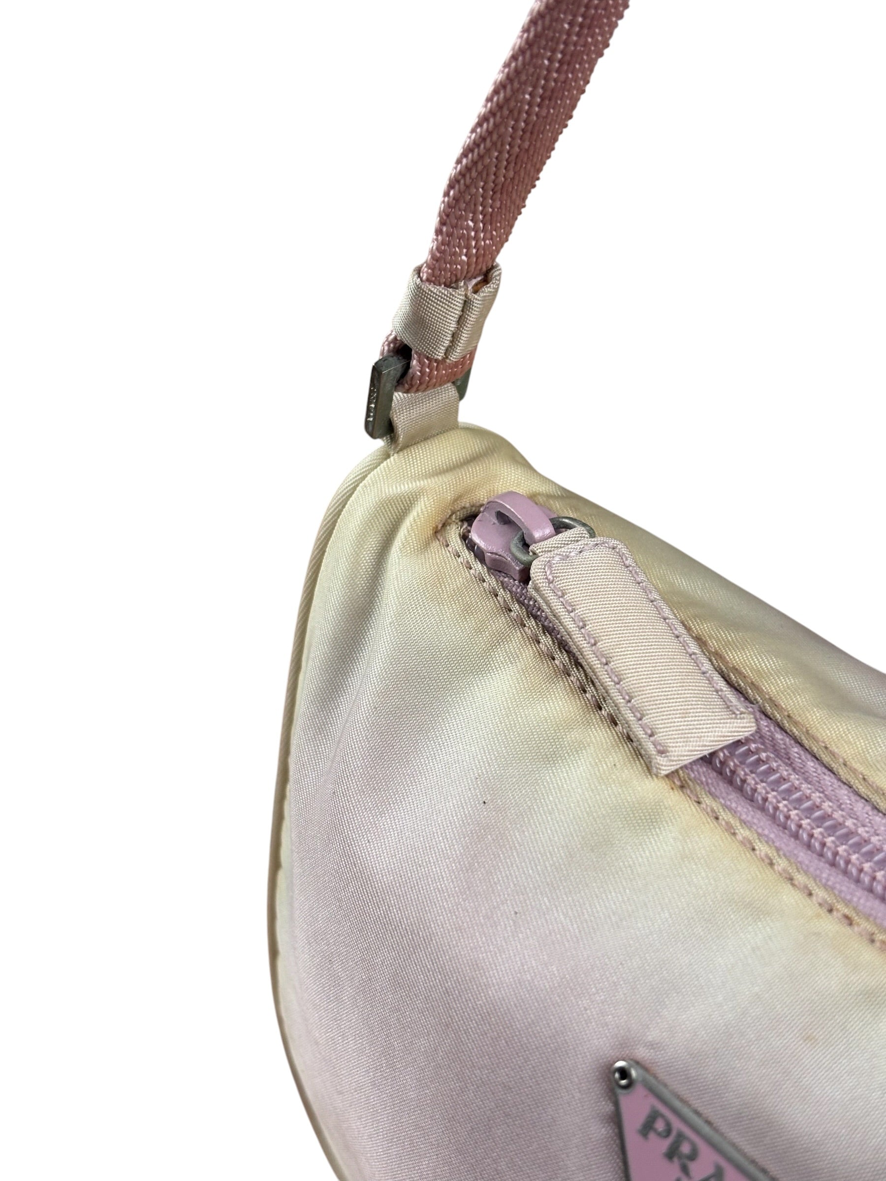 Prada Pink Nylon Tessuto Pochette