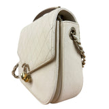 Chanel Ivory Caviar Quilted Coco Cuba Chain Top Handle Bag 2018