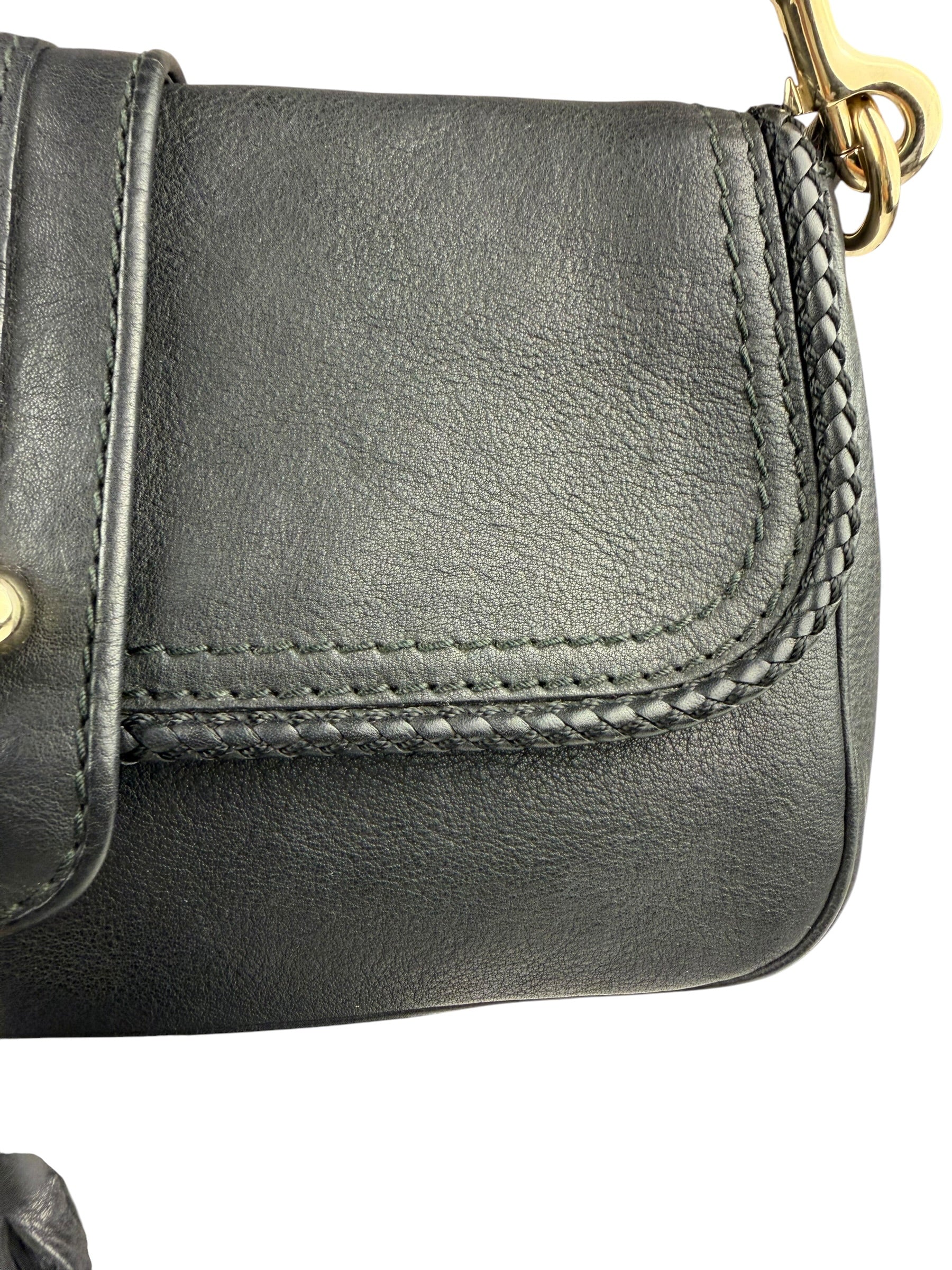 Gucci Black Leather Marrakech Evening Shoulder Bag