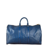 Louis Vuitton Blue Epi Leather Keepall 45