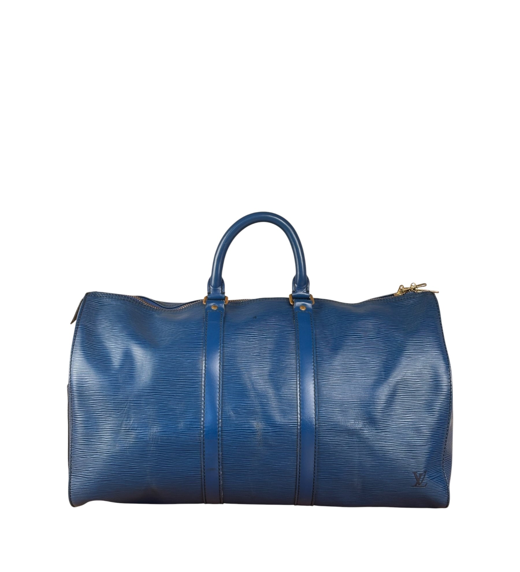 Louis Vuitton Blue Epi Leather Keepall 45