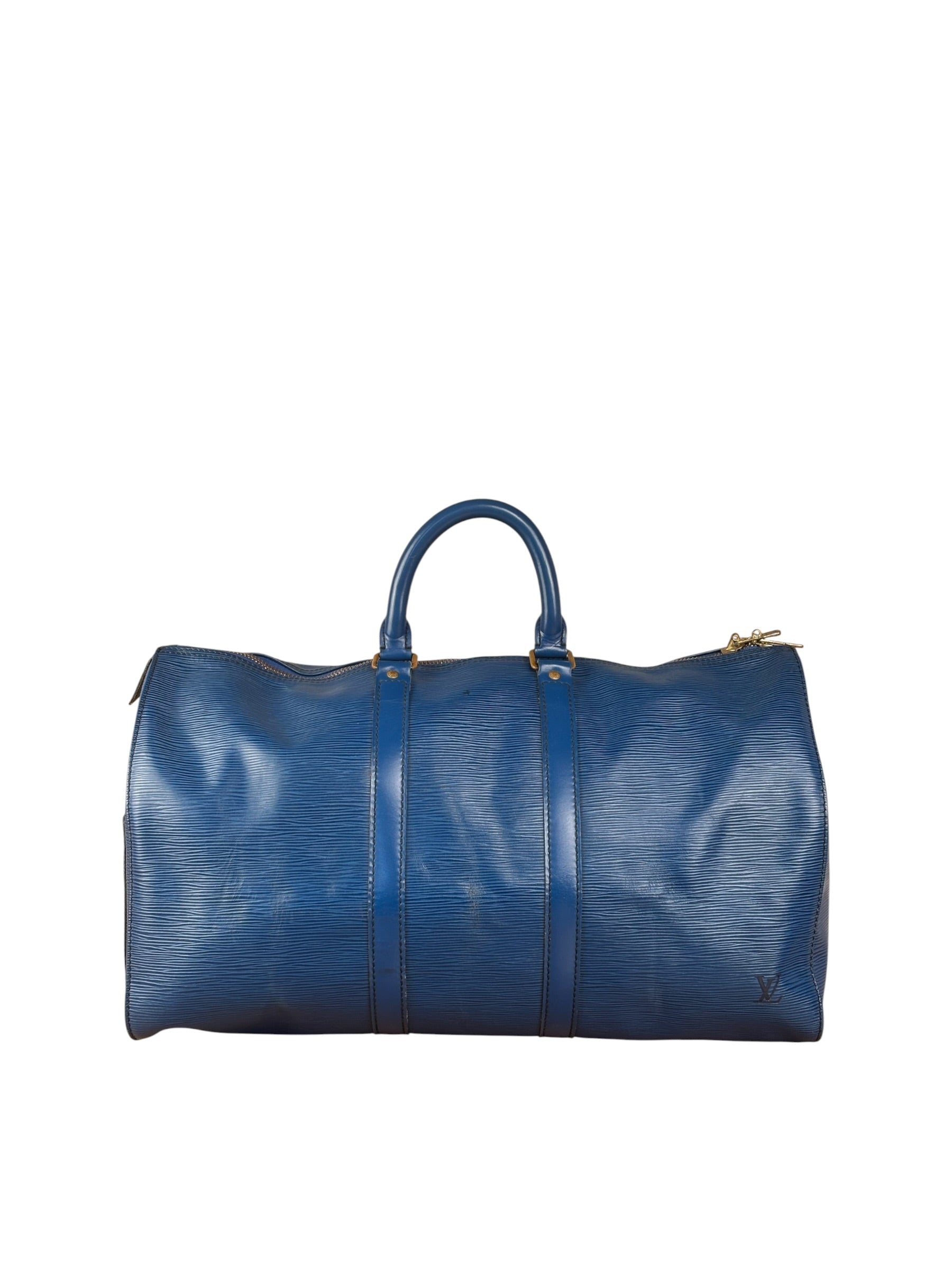 Louis Vuitton Blue Epi Leather Keepall 45