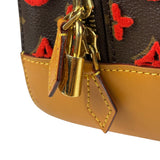 Louis Vuitton Red Tuffetage Cube Monogram Deauville