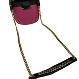 Prada Pink/Black Saffiano Leather Trim Small Cahier Crossbody Bag