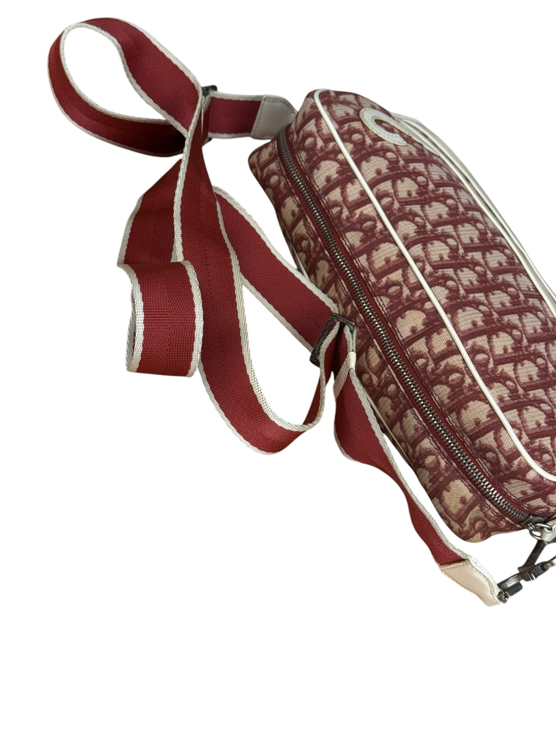 Christian Dior Vintage Red Oblique Trotter "2" Crossbody