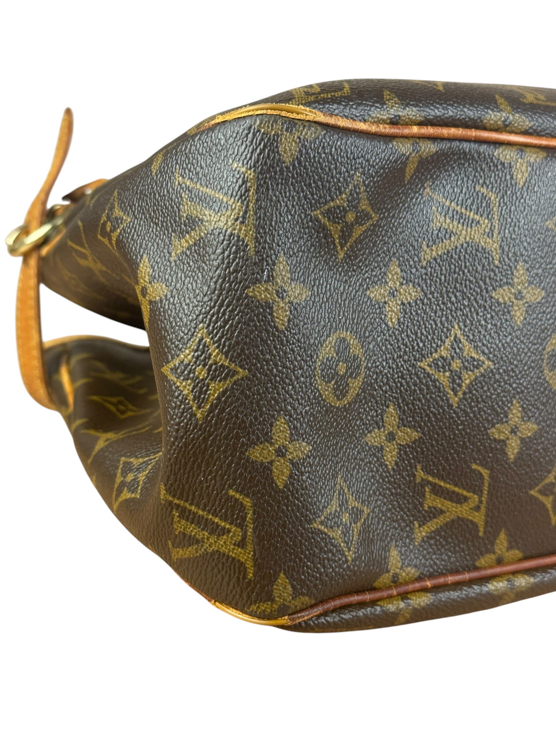Louis Vuitton Leather Batignolles Horizontal Canvas Monogram Tote Bag